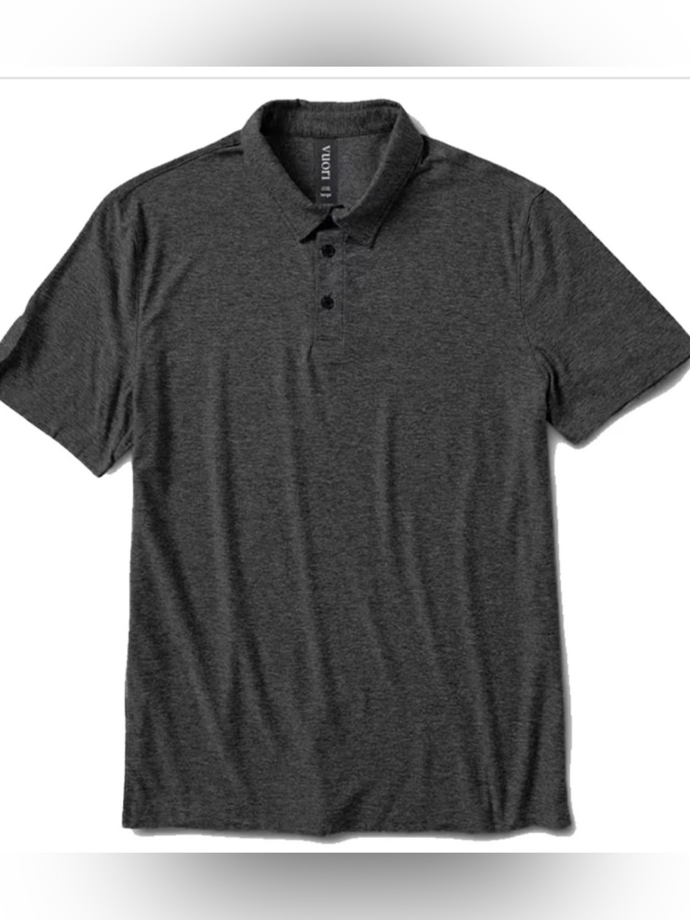 Vuori Men’s EUC Strato Tech Charcoal Heather Polo L